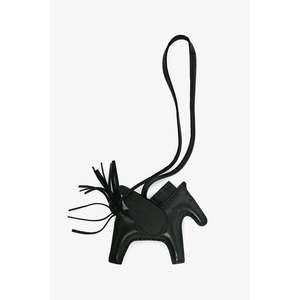 Hermès Black Leather So Black Pegase Charm